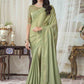 Classic Silk Sea Green Embroidered Saree