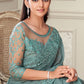 Contemporary Silk Sea Green Embroidered Saree
