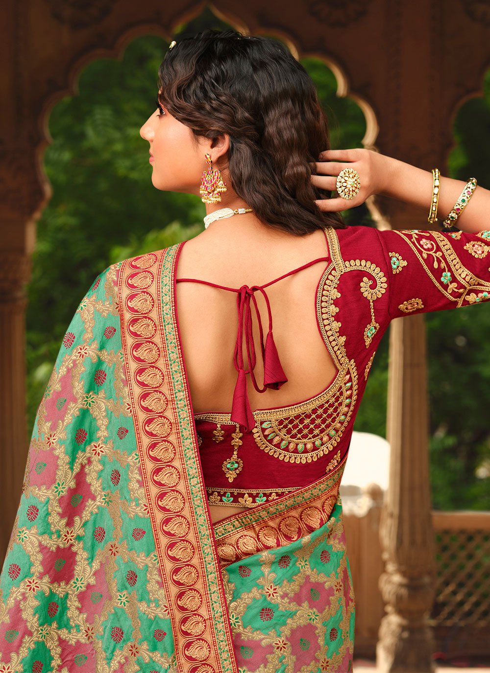 Contemporary Silk Sea Green Weaving Saree