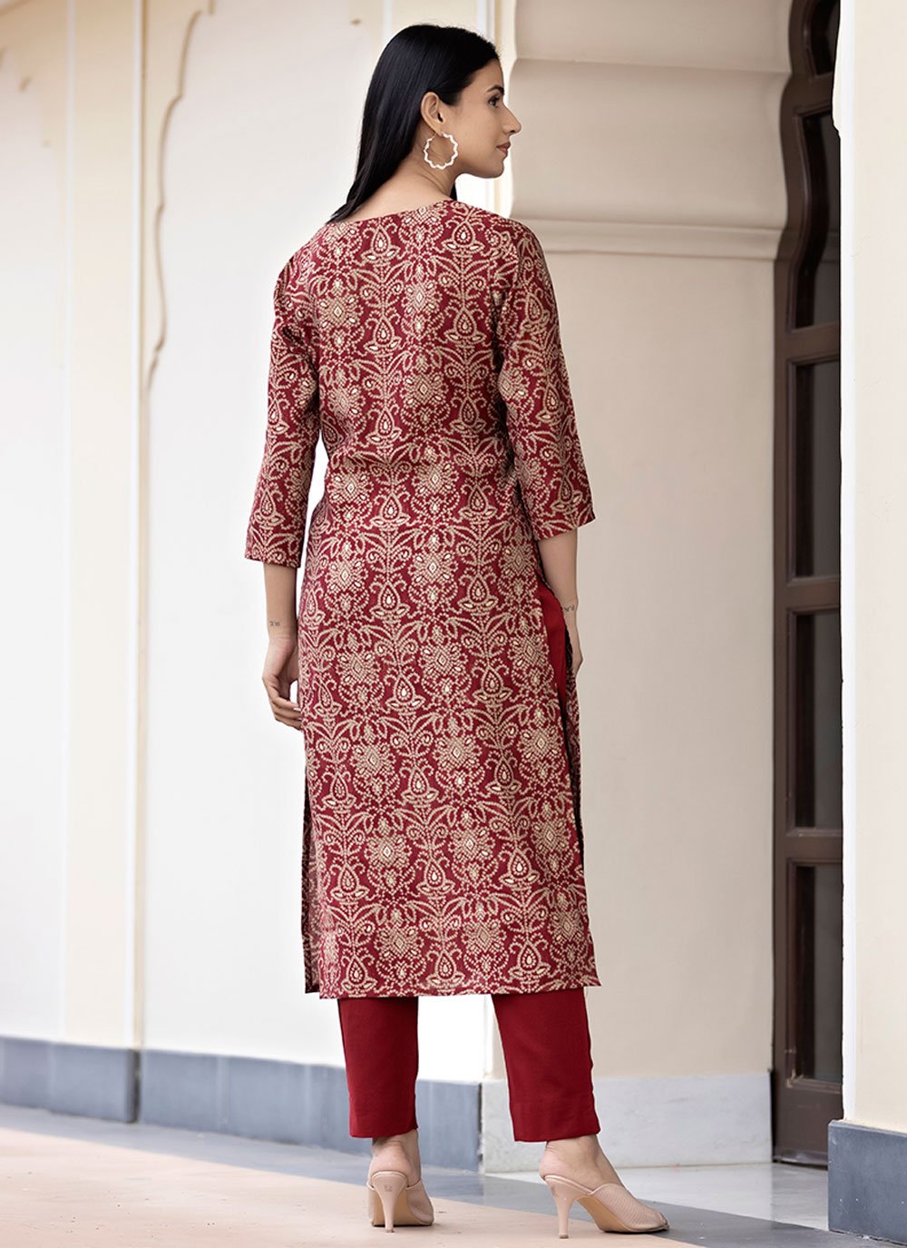 Pant Style Suit Silk Multi Colour Print Salwar Kameez