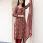 Pant Style Suit Silk Multi Colour Print Salwar Kameez