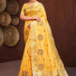 Classic Silk Tissue Mustard Embroidered Saree