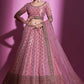 A Line Lehenga Silk Pink Stone Lehenga Choli