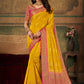 Trendy Saree Pure Dola Silk Mustard Swarovski Saree