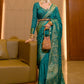 Designer Silk Teal Weaving Saree