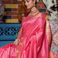 Traditional Saree Silk Pink Rani Woven Saree