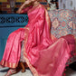 Traditional Saree Silk Pink Rani Woven Saree