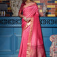 Traditional Saree Silk Pink Rani Woven Saree