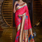 Traditional Saree Silk Rani Meenakari Saree