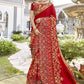 Traditional Saree Silk Red Diamond Saree