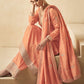 Salwar Suit Silk Orange Embroidered Salwar Kameez