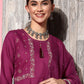 Salwar Suit Silk Purple Embroidered Salwar Kameez