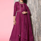 Salwar Suit Silk Purple Embroidered Salwar Kameez