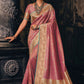 Trendy Saree Silk Tissue Pink Meenakari Saree