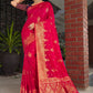 Trendy Saree Silk Hot Pink Patch Border Saree