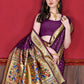Trendy Saree Silk Purple Patch Border Saree