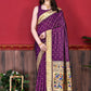 Trendy Saree Silk Purple Patch Border Saree