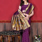 Trendy Saree Silk Purple Patch Border Saree