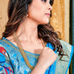 Trendy Saree Silk Aqua Blue Weaving Saree