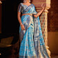 Classic Silk Tissue Blue Weaving Saree