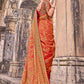 Contemporary Silk Orange Weaving Saree