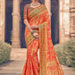 Contemporary Silk Orange Weaving Saree