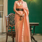 Contemporary Silk Peach Weaving Saree