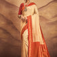 Classic Silk Cream Weaving Saree