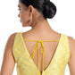 Designer Blouse Silk Yellow Weaving Blouse