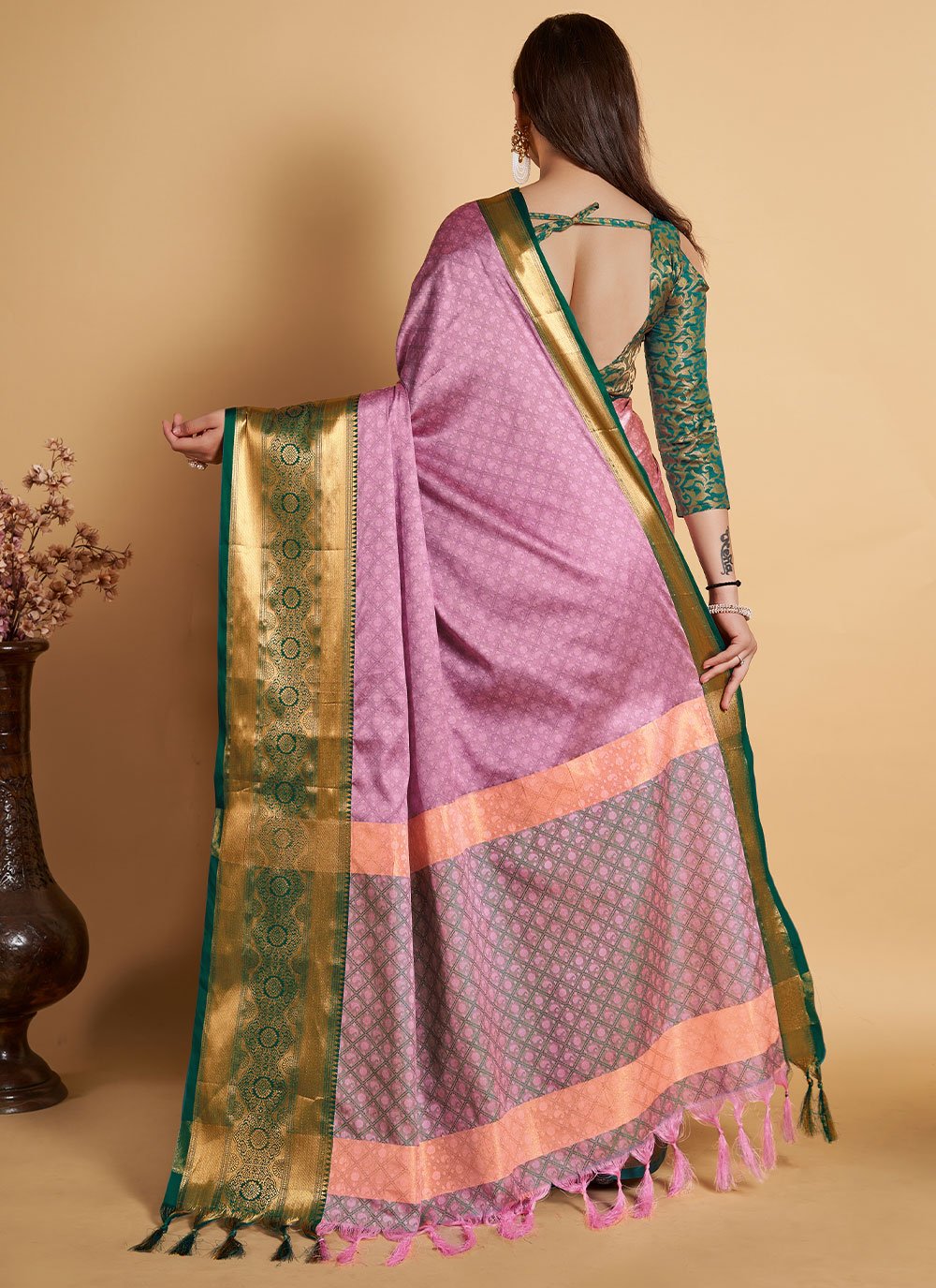 Trendy Saree Silk Lavender Weaving Saree