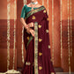 Trendy Saree Silk Maroon Weaving Saree