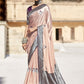 Designer Silk Mauve Embroidered Saree