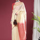 Classic Organza Silk Off White Weaving Saree