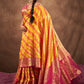 Traditional Saree Silk Orange Yellow Weaving Saree