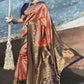 Trendy Saree Silk Peach Weaving Saree