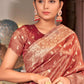 Classic Silk Pink Weaving Saree