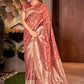Classic Silk Pink Weaving Saree