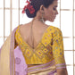 Designer Silk Purple Embroidered Saree