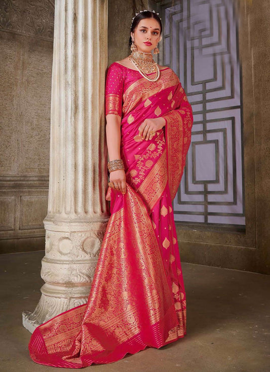 Classic Silk Rani Weaving Saree