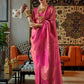 Trendy Saree Silk Rani Weaving Saree