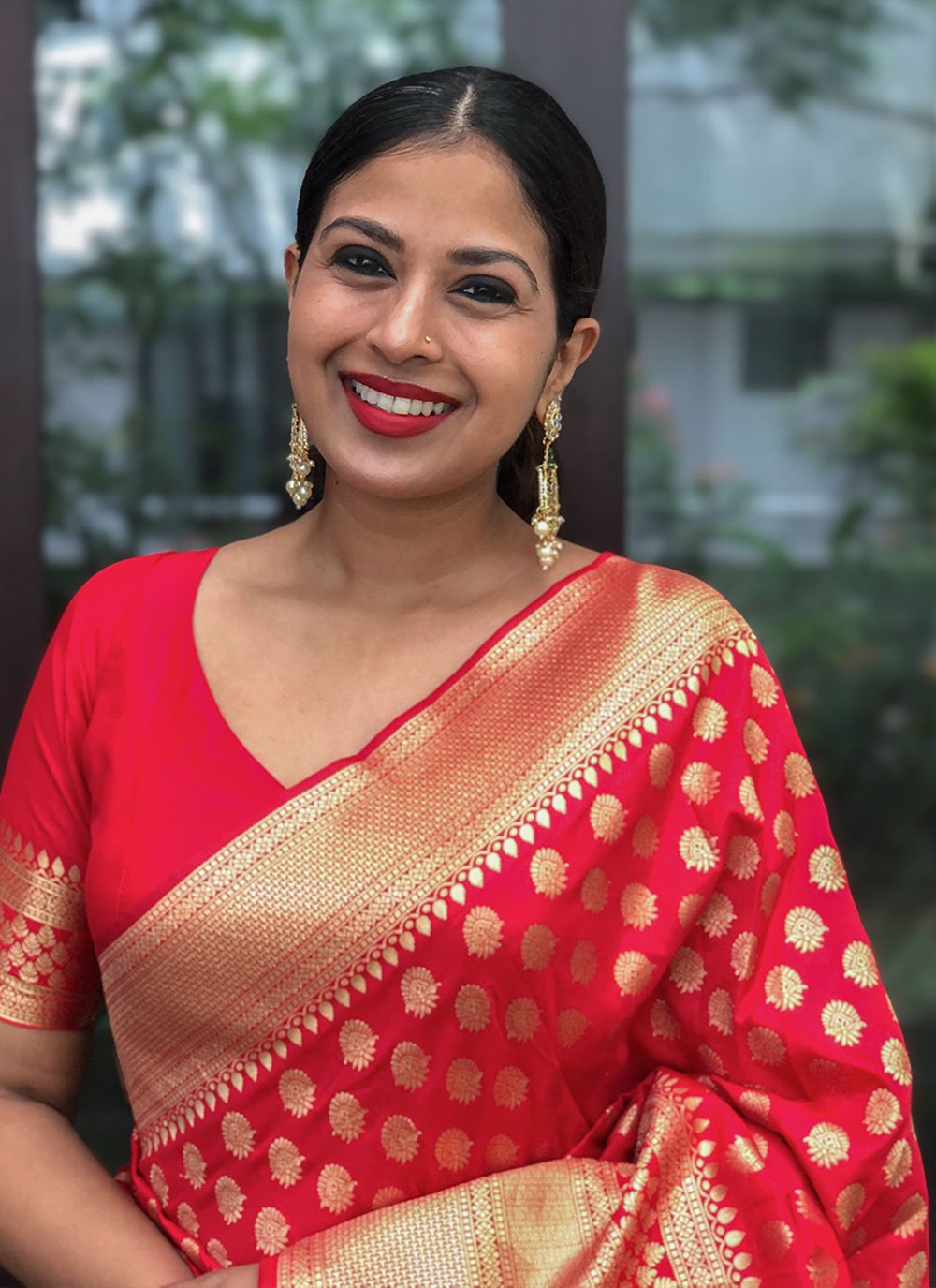 Classic Silk Red Weaving Saree