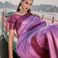 Classic Silk Magenta Weaving Saree
