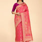 Trendy Saree Silk Pink Weaving Saree