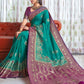 Classic Silk Turquoise Weaving Saree