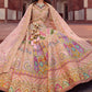 A Line Lehenga Silk Peach Embroidered Lehenga Choli