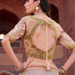 A Line Lehenga Silk Peach Embroidered Lehenga Choli