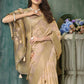 Classic Silk Cream Digital Print Saree