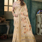 Classic Silk Cream Digital Print Saree