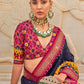 Contemporary Silk Blue Hand Work Saree