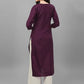 Casual Kurti Silk Wine Jacquard Work Kurtis